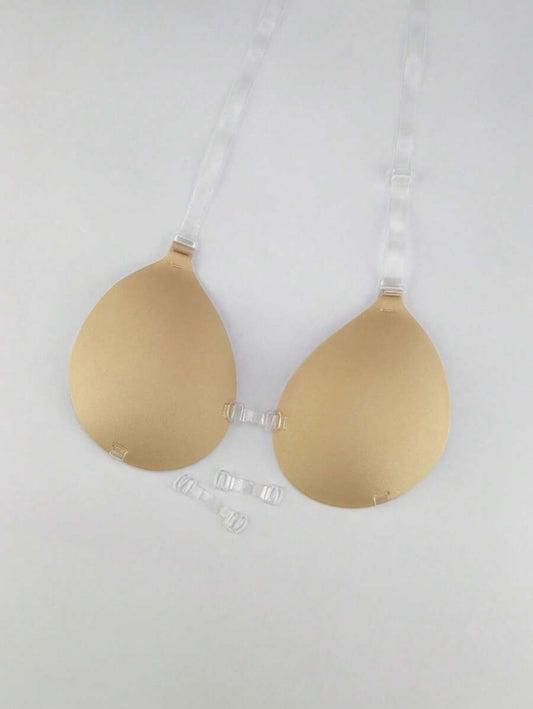 Women Adhesive Strapless Backless Push-Up Silicone Bra Pads