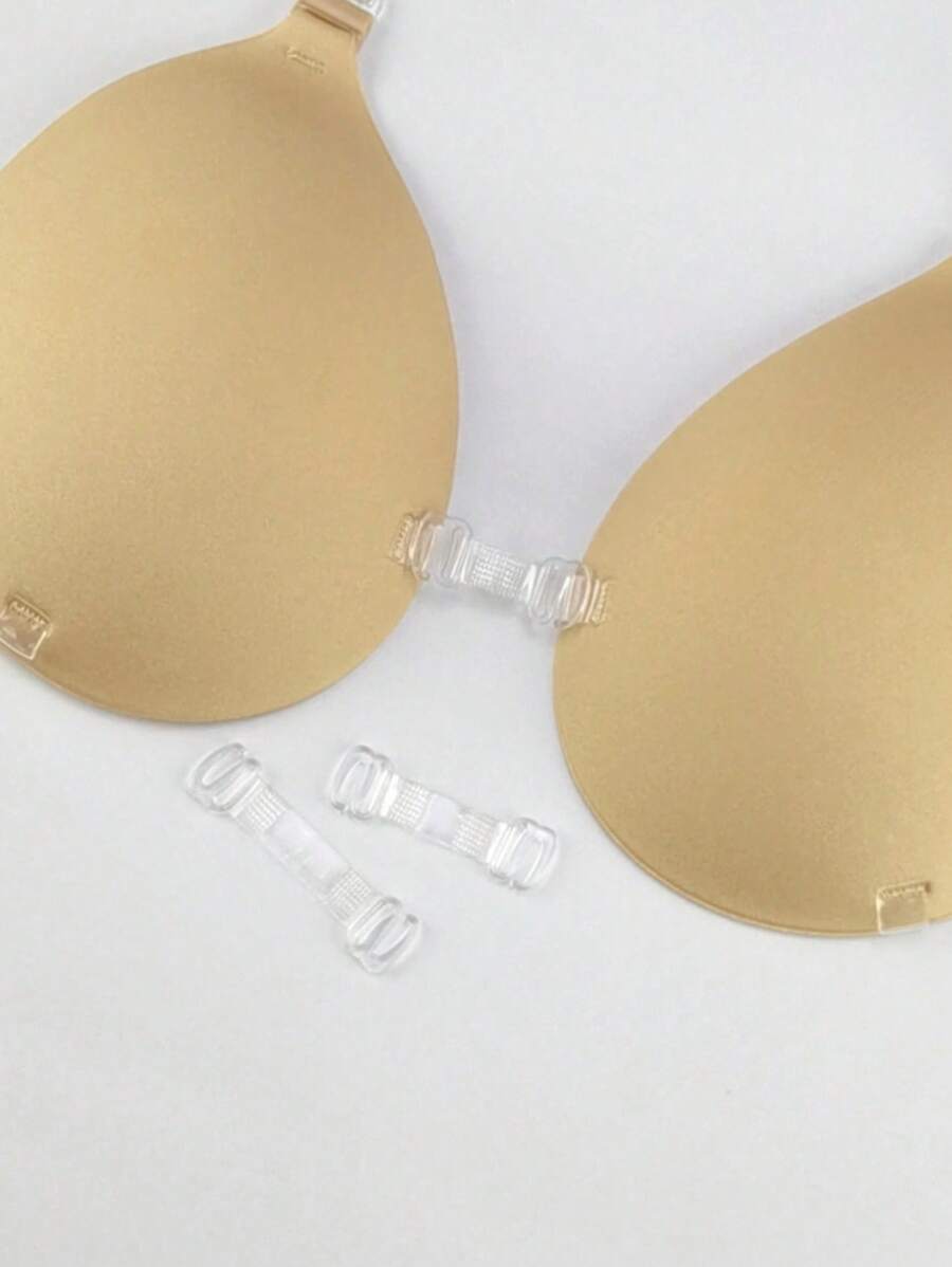 Women Adhesive Strapless Backless Push-Up Silicone Bra Pads